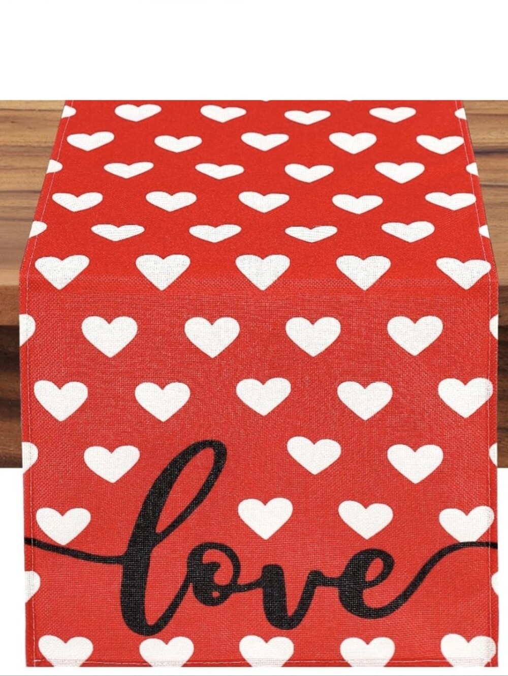 Red Heart 'Love' Table Runner, Mats, And Decorations - Home Dining